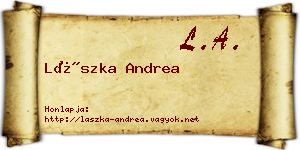 Lászka Andrea névjegykártya