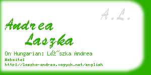 andrea laszka business card